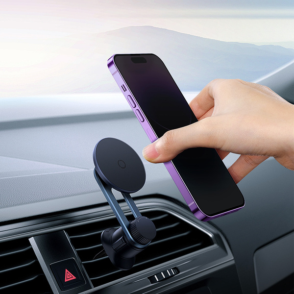 Baseus MagPro | Univerzální nastavitelný magnetický držák MagSafe do auta pro připevnění telefonu k mřížce čelního skla