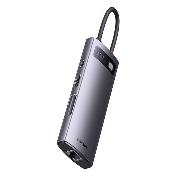 Baseus StarJoy 8-Port | Adaptér HUB USB-C - HDMI/ 3*USB3.1/ RJ45/ SD/TF / PD 100W